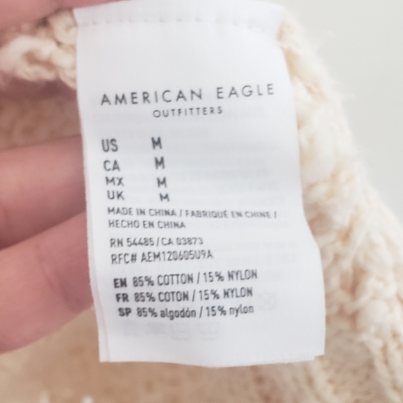 American Eagle Open-Knitted Sweater Cardigan - Picture 2 of 2